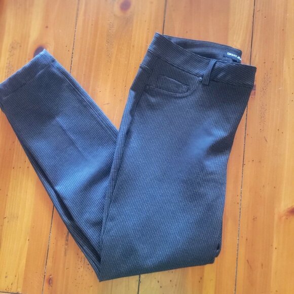 DKNY Women's Houndstooth Ponte Stretch Ankle 5-Pocket Pants - Tapered Leg Size M - Picture 9 of 13